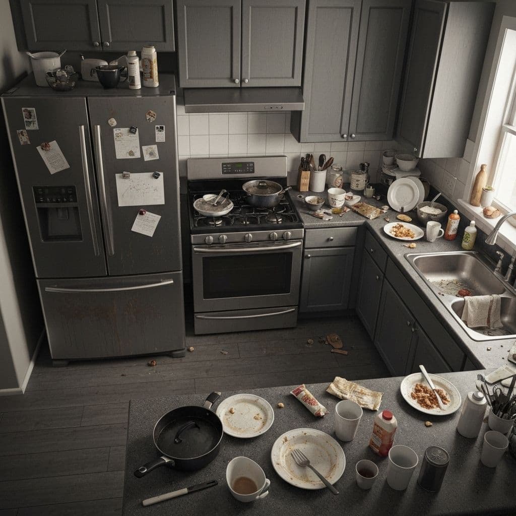 Kitchen Deep Clean Transformation - Before