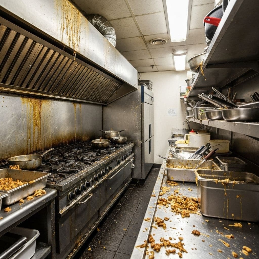 Restaurant Kitchen Commercial Clean - Before
